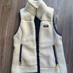 L.L. Bean Cream Sherpa Fleece Jacket